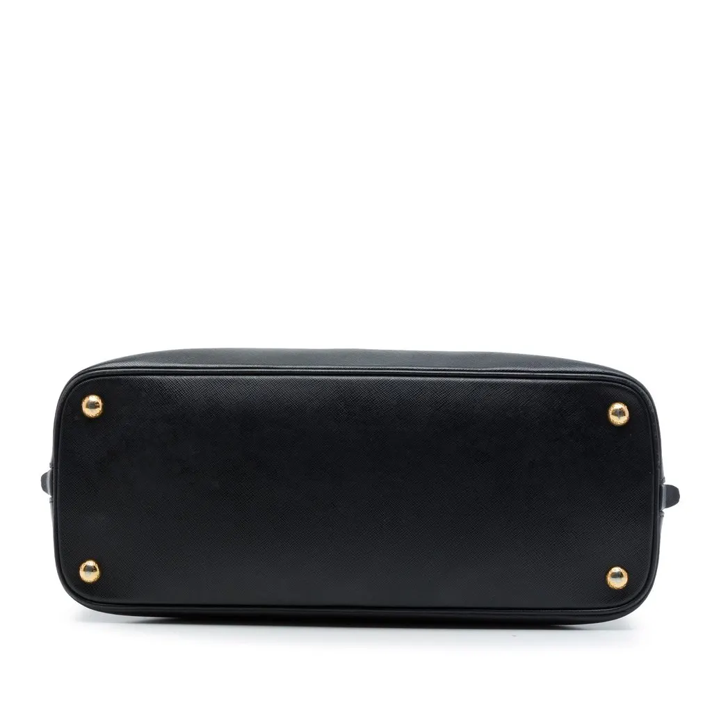 Prada Medium Saffiano Lux Promenade Satchel Black Leather Very good - Inside View