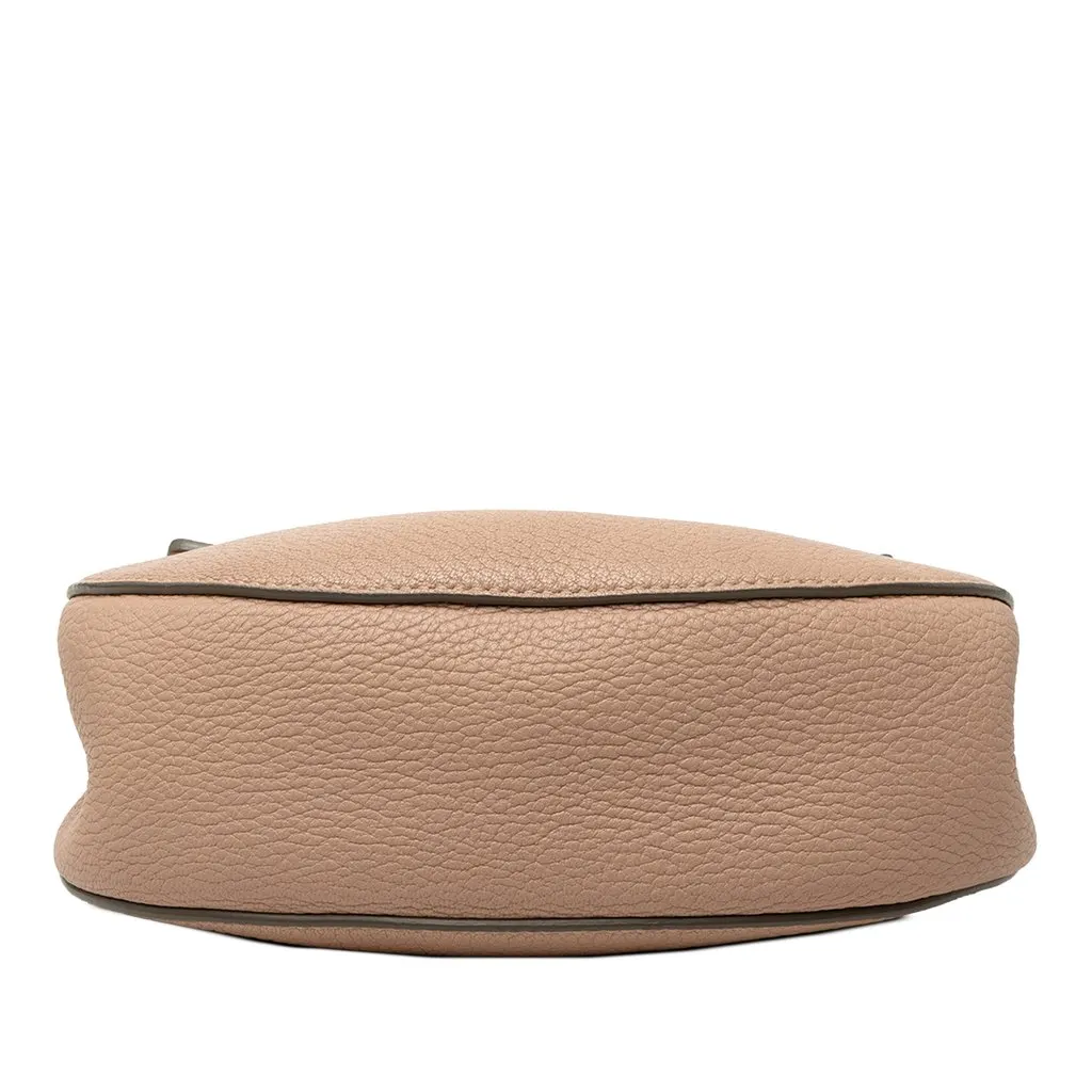 Chloé Small Grained Lambskin Drew Crossbody Brown Leather Good - Inside View