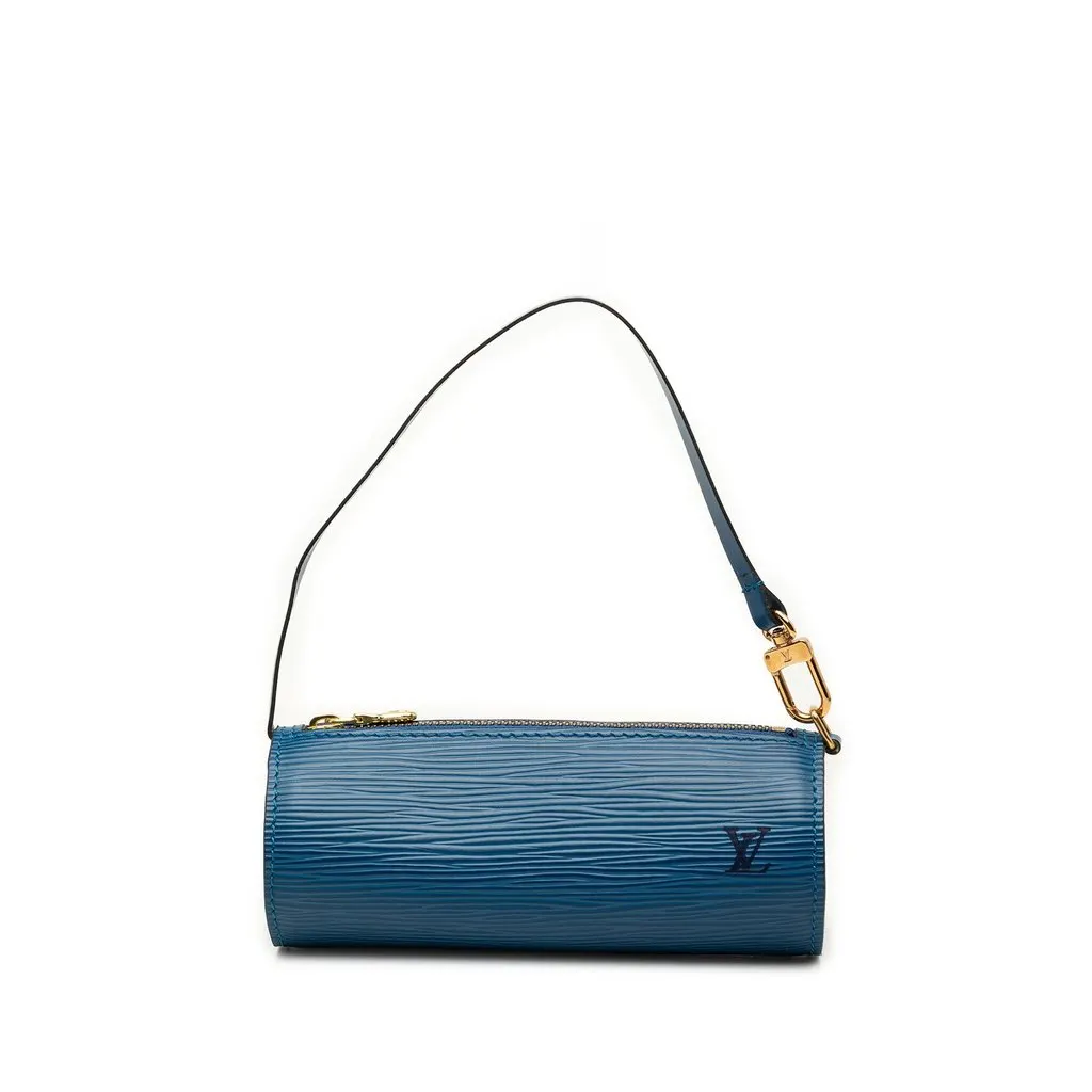 Louis Vuitton Epi Pochette Papillon Blue Leather Very good - Front View