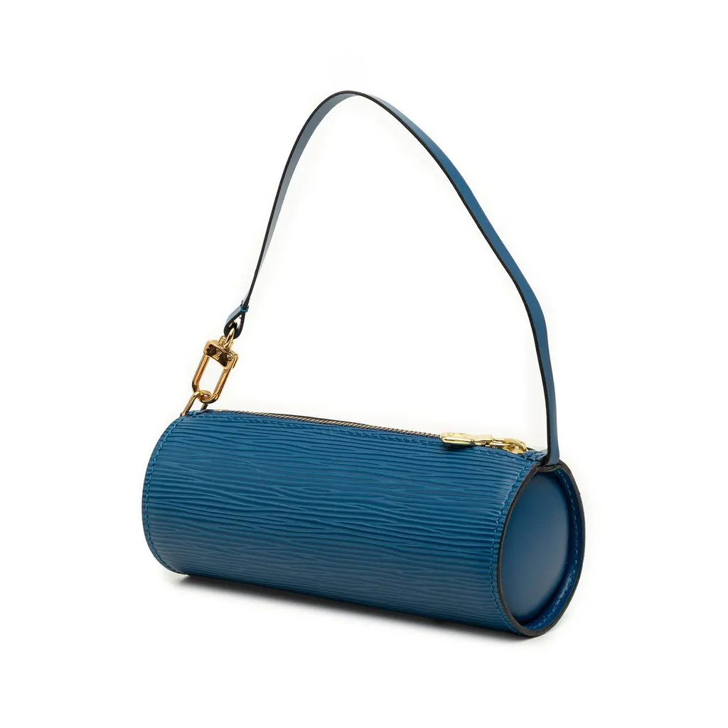 Louis Vuitton Epi Pochette Papillon Blue Leather Very good - Back View