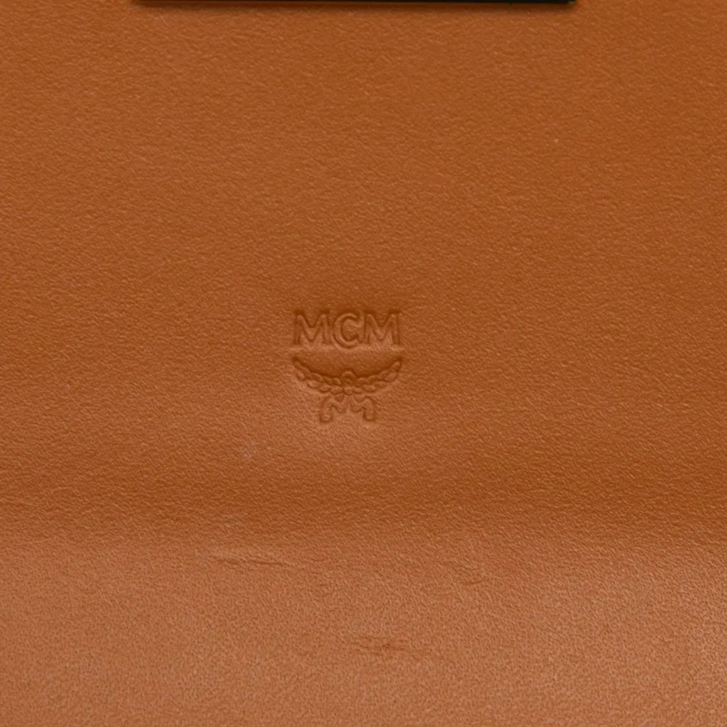 MCM Visetos Coated Canvas Patricia Wallet on Chain Brown Very good - Box View