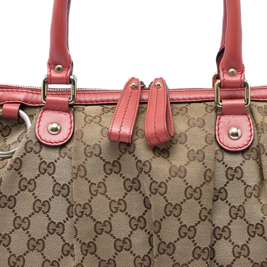 Gucci GG Canvas Sukey Satchel Beige Very good - Box View