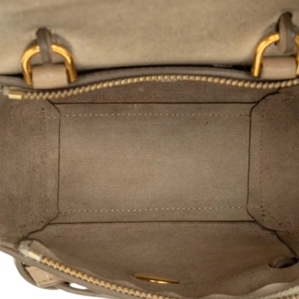 Celine Pico Grained Calfskin Belt Bag Beige Leather Very good - Model View