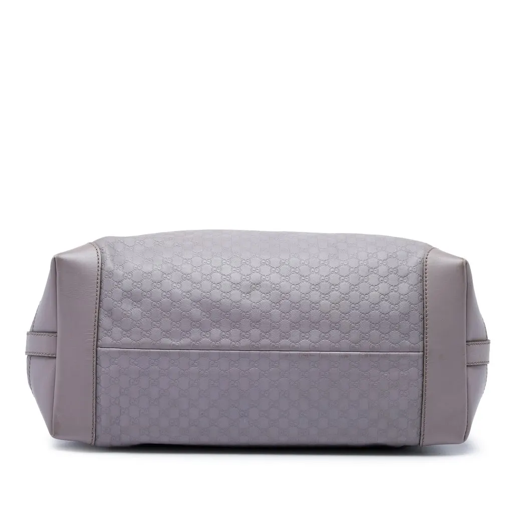 Gucci Medium Microguccissima Craft Tote Purple Leather Good - Inside View