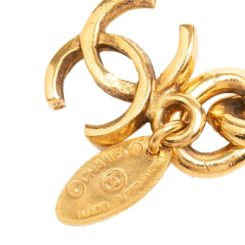 Chanel CC Gold Plated Sun Medallion Triple Chain Belt Gold Metal Very good - Model View