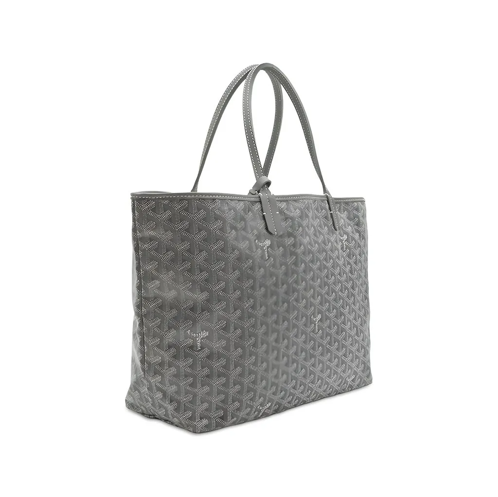 Goyard Goyardine Saint Louis PM Grey Canvas Good - Back View