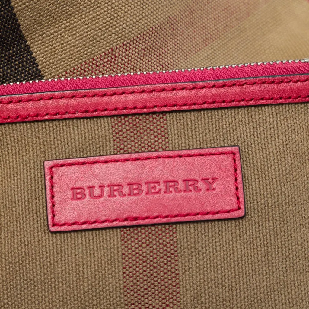 Burberry Mini Mega Check Canvas Ashby Tassel Bucket Bag Brown Canvas Very good - Box View