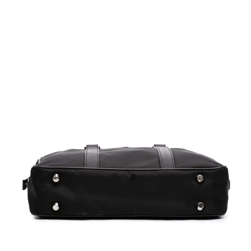 Prada Saffiano Trimmed Tessuto Business Bag Black Very good - Inside View