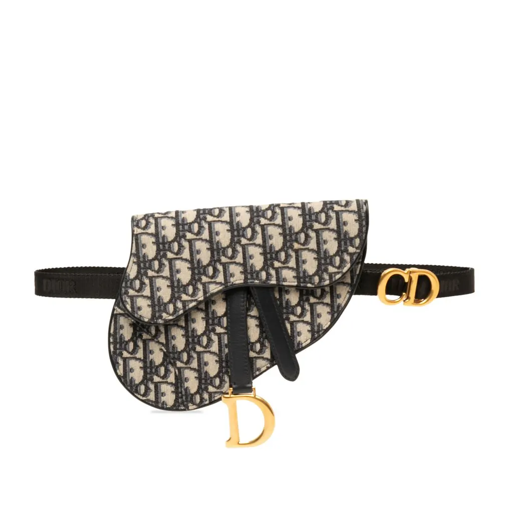 Dior أوبليك قماش سادل حزام حقيبة
