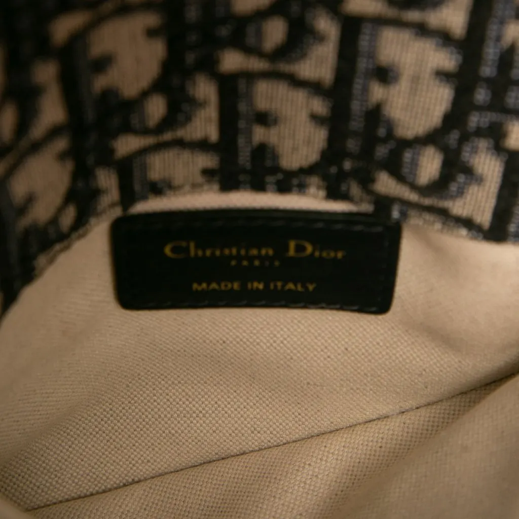Dior Oblique Canvas Saddle Belt Bag Blue Canvas Good - Box View