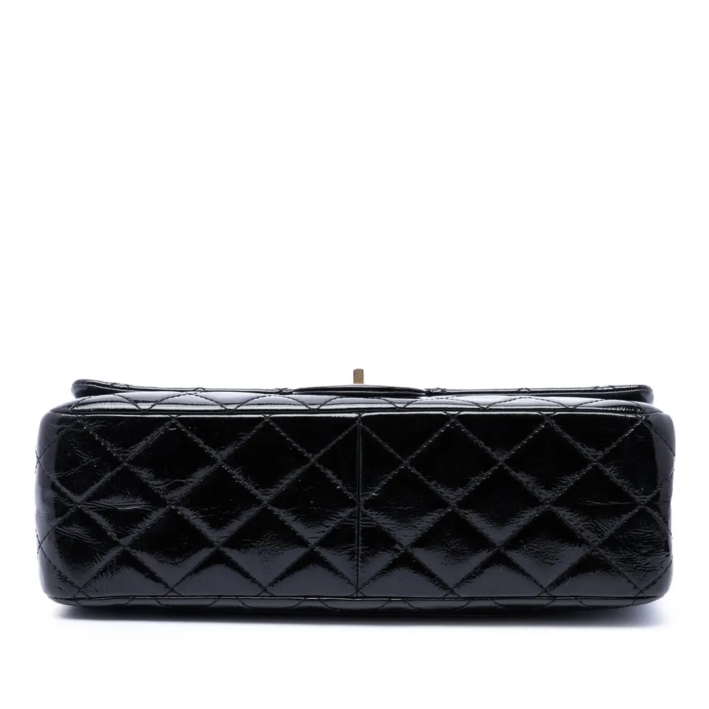 Chanel Quilted Patent Reissue 2.55 Double Flap 227 Black Leather Very good - Inside View