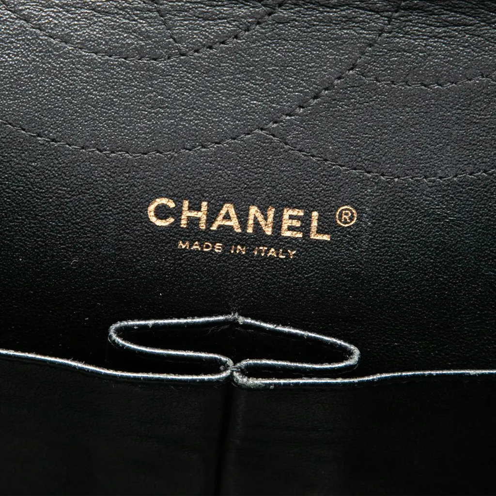 Chanel Quilted Patent Reissue 2.55 Double Flap 227 Black Leather Very good - Box View