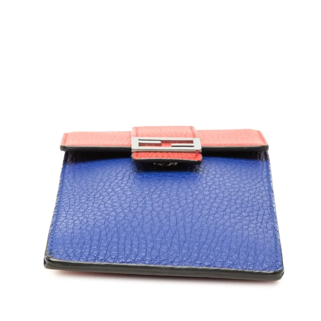 Fendi Bicolor Leather Phone Holder Crossbody Red Leather Good - Inside View