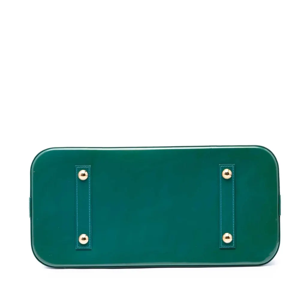 Louis Vuitton Monogram Vernis Alma PM Green Leather Very good - Inside View