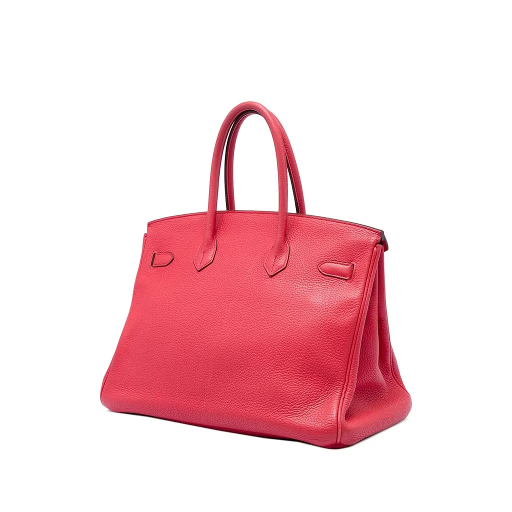 Hermès Clemence Birkin Retourne 35 Red Leather Good - Back View