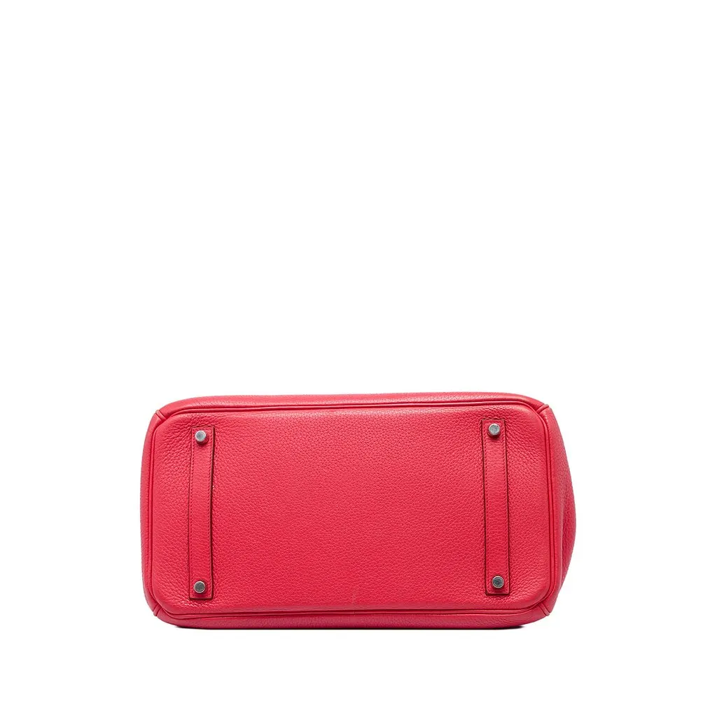 Hermès Clemence Birkin Retourne 35 Red Leather Good - Inside View