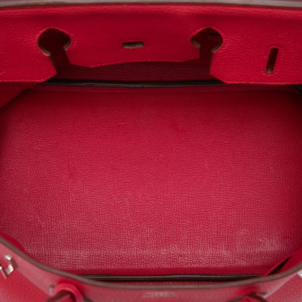 Hermès Clemence Birkin Retourne 35 Red Leather Good - Model View