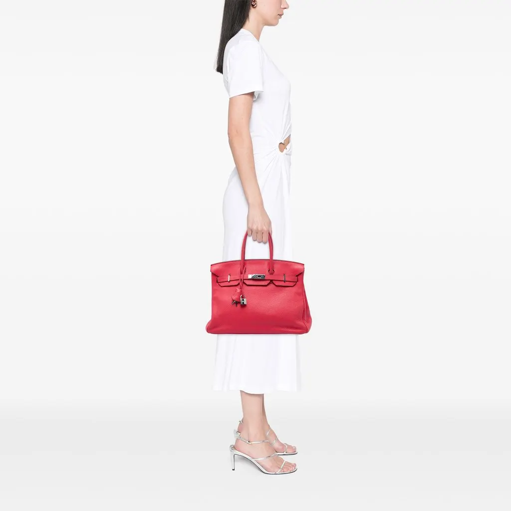 Hermès Clemence Birkin Retourne 35 Red Leather Good - Box View