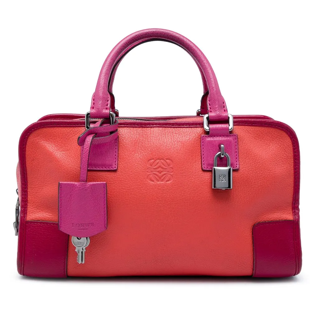 Loewe Tricolor Goatskin Amazona 28 Orange Leather Very good - Front View
