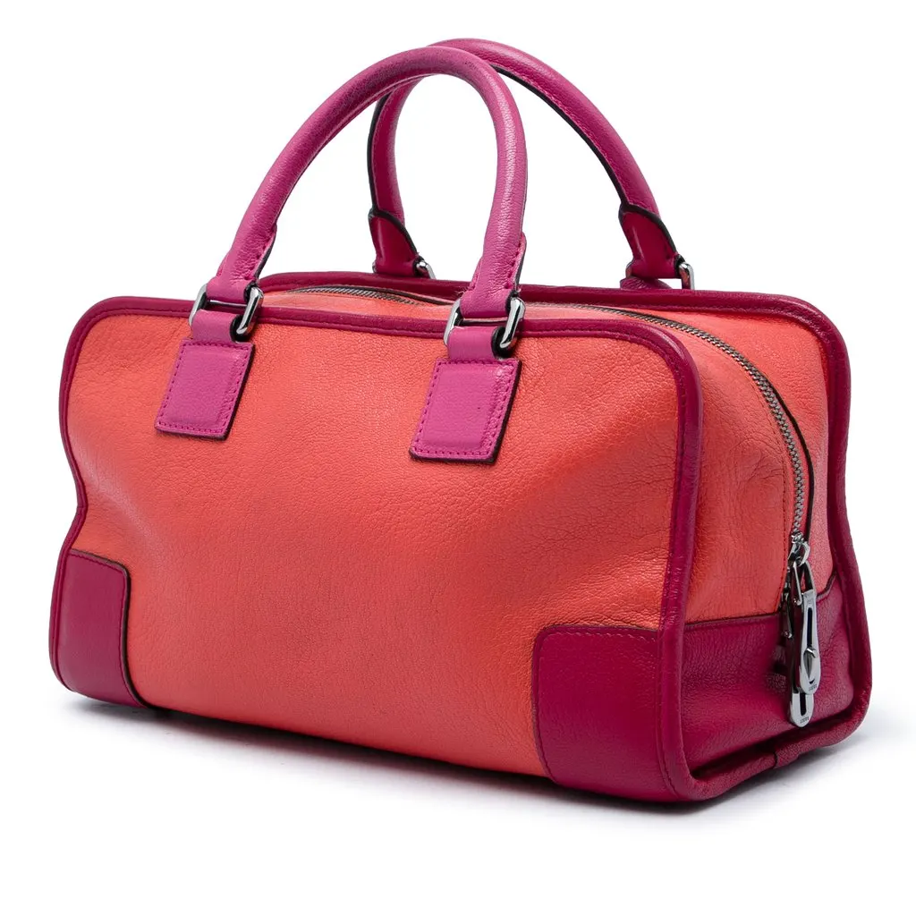 Loewe Tricolor Goatskin Amazona 28 Orange Leather Very good - Back View