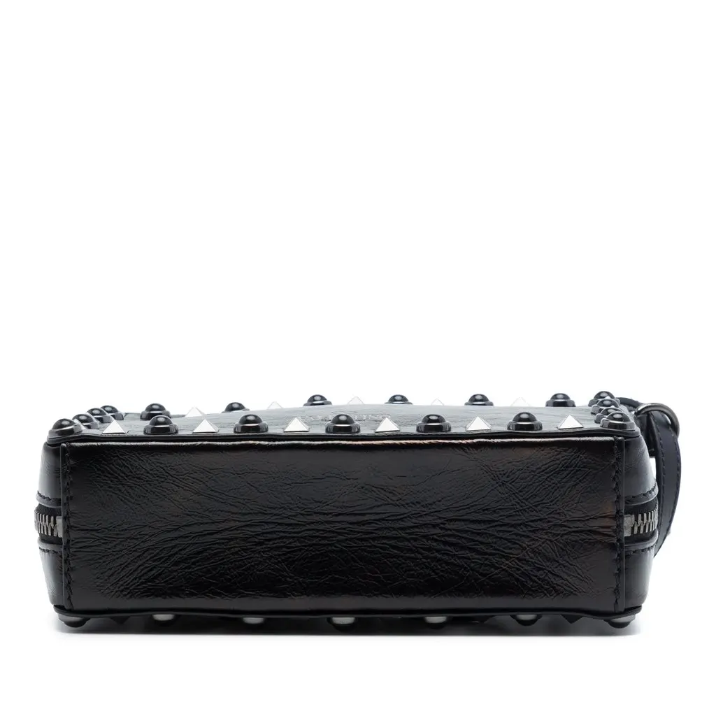 Valentino Textured Leather Rolling Rockstud Camera Bag Black Leather Very good - Inside View