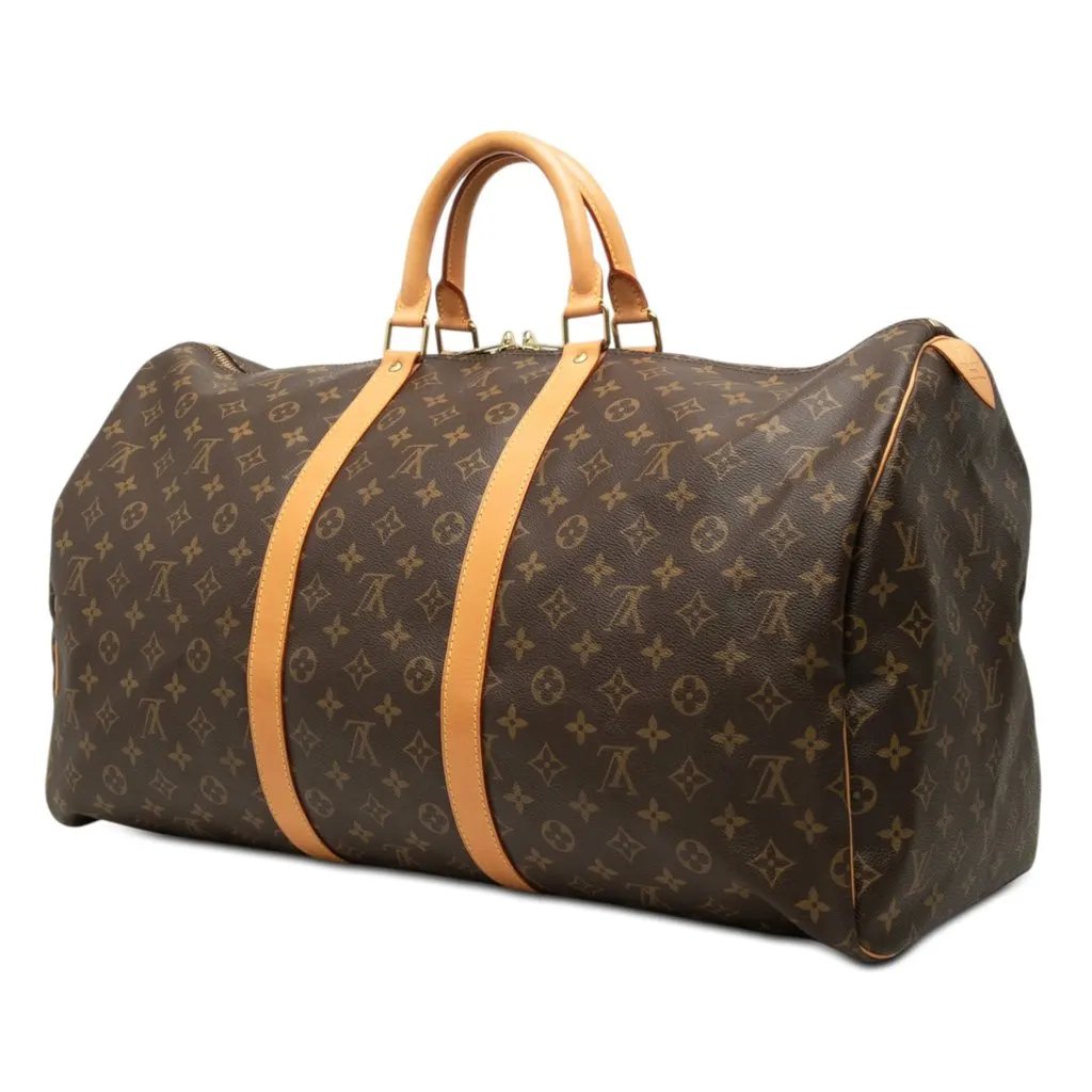 Louis Vuitton Monogram Keepall 55 Brown Canvas Very good - Back View