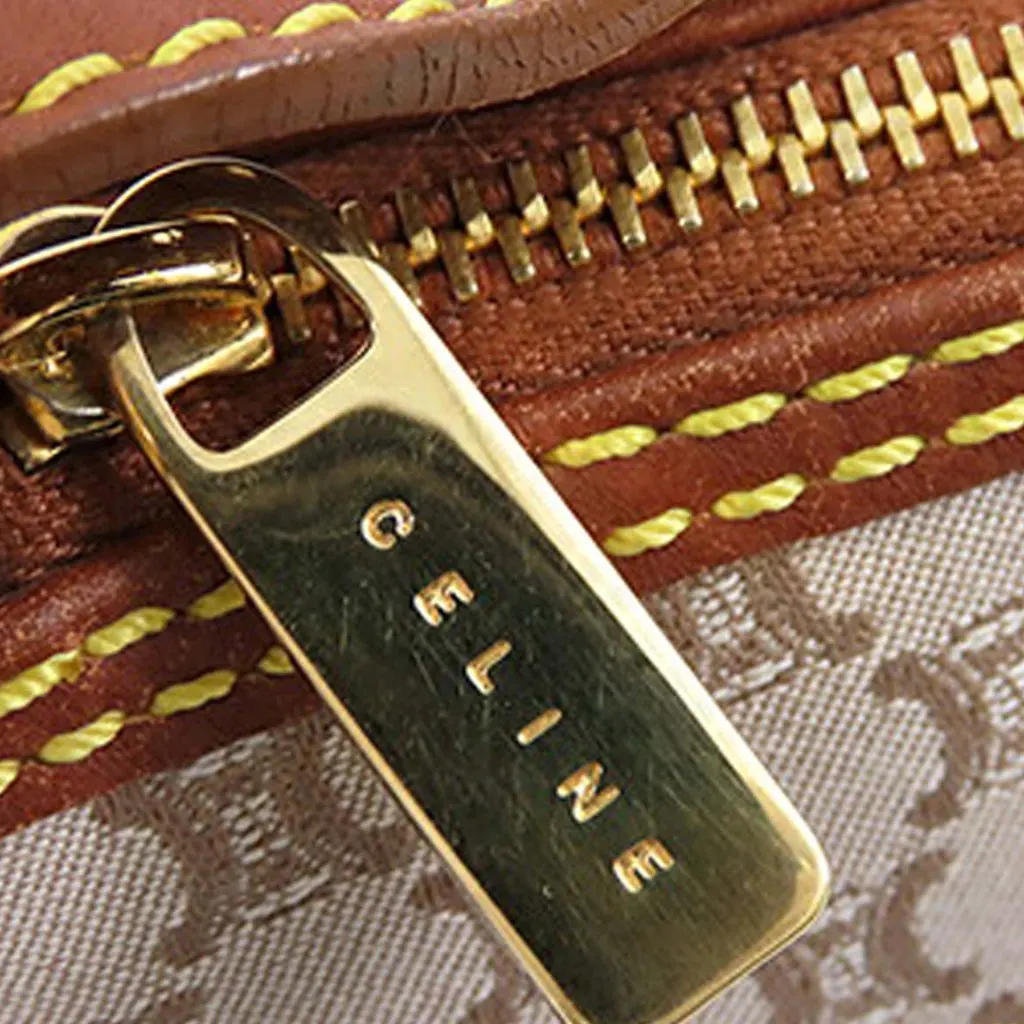 Celine Macadam Canvas Shoulder Bag Beige Good - Box View