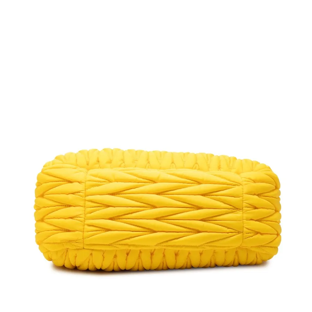 Miu Miu Matelasse Tessuto Wander Hobo Yellow Very good - Inside View