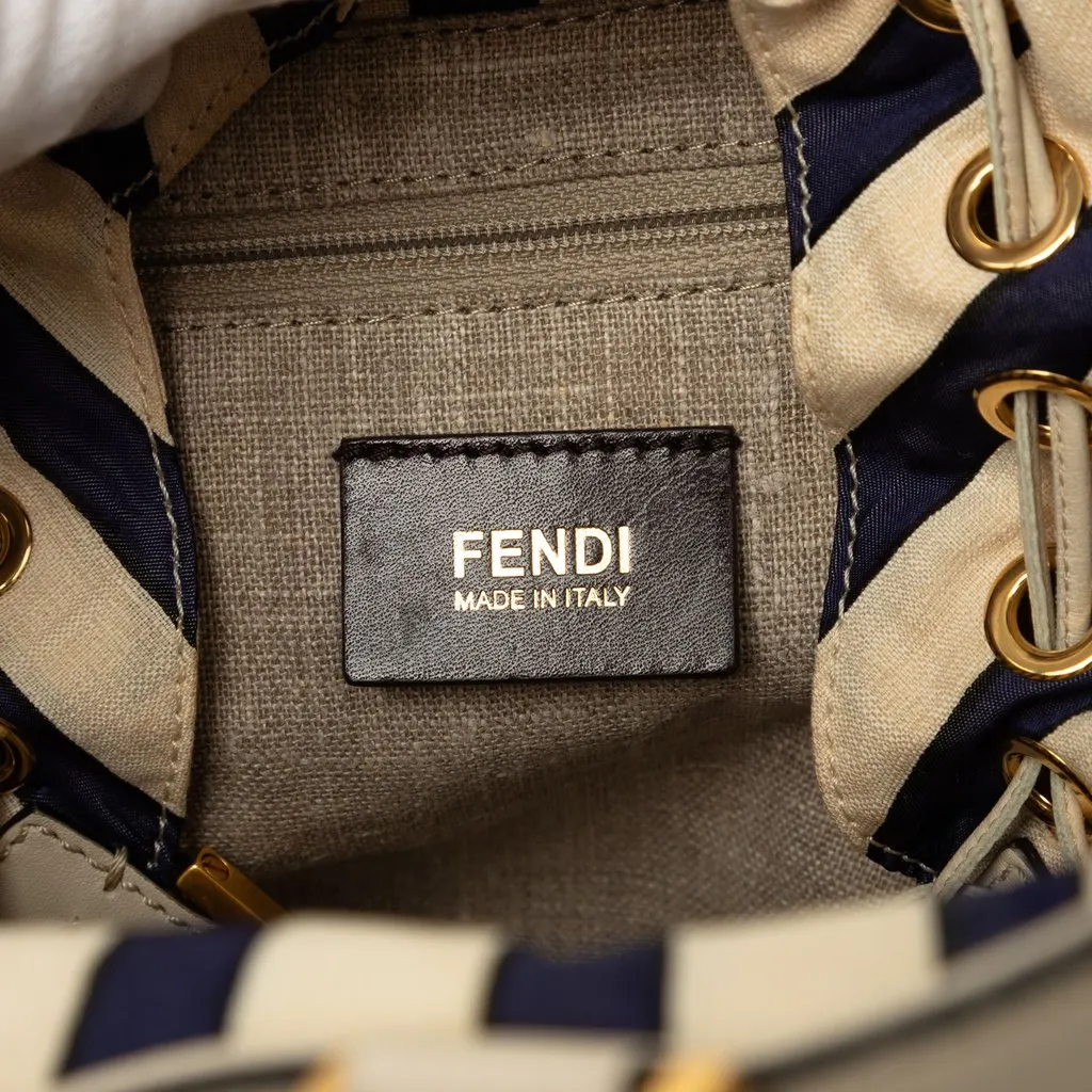 Fendi Medium Studded Calfskin B Fab Satchel White Leather Good - Box View