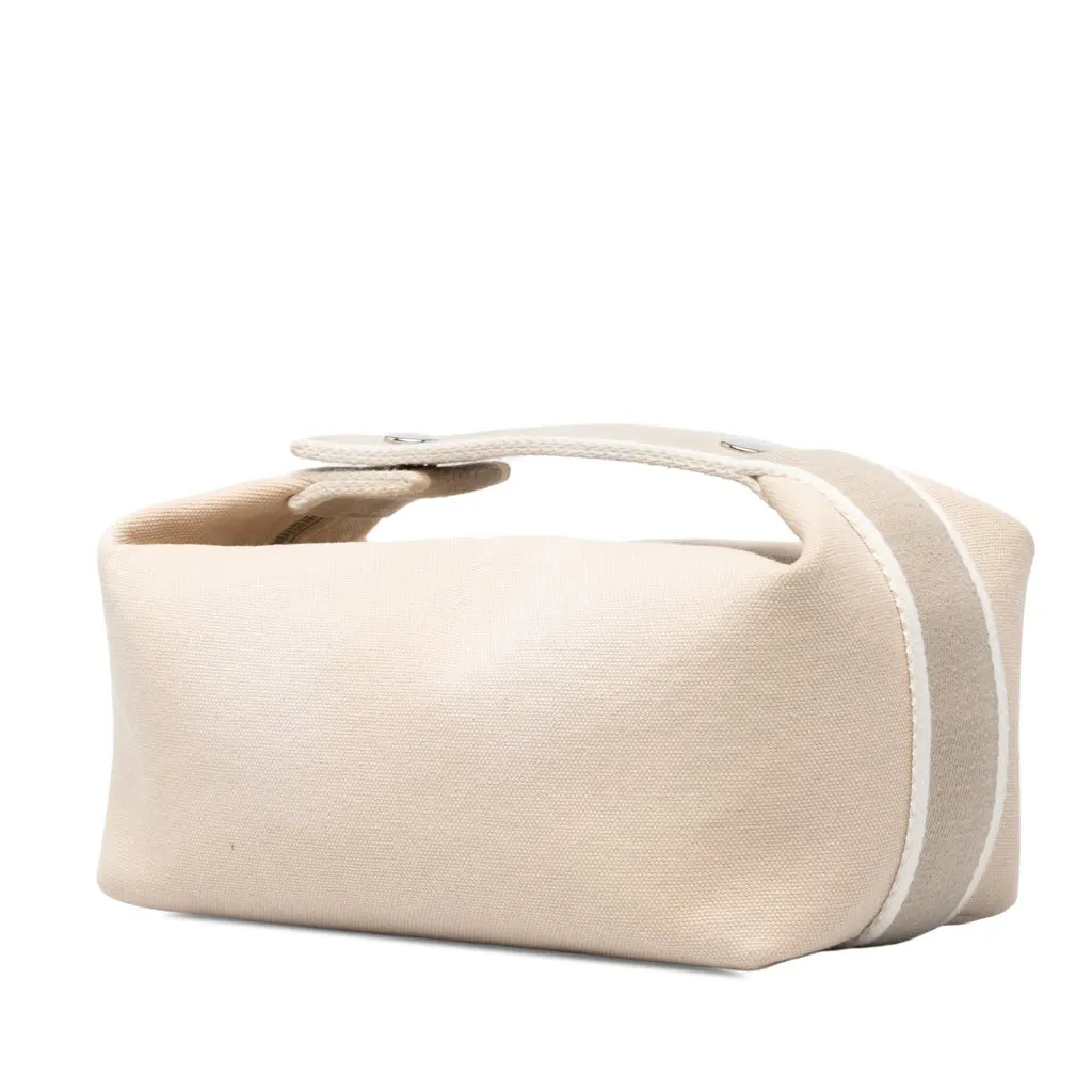 Hermès Small Toile Bride A Brac Case Beige Canvas Very good - Back View