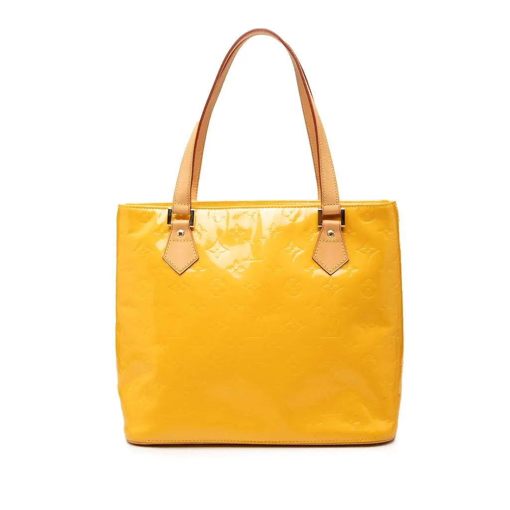 Louis Vuitton Monogram Vernis Houston Yellow Leather Very good - Front View
