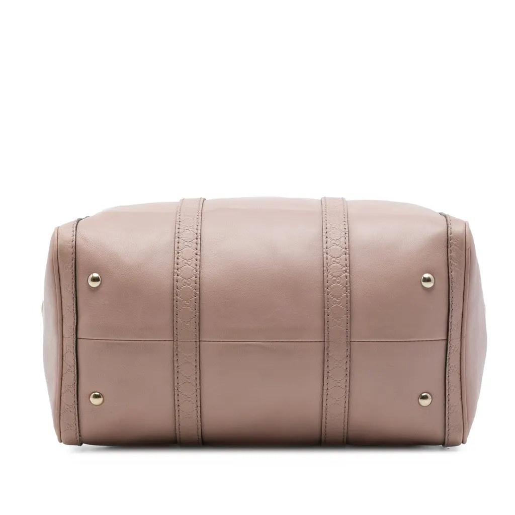 Gucci Medium Microguccissima Trimmed Calfskin Joy Boston Bag Brown Leather Good - Inside View