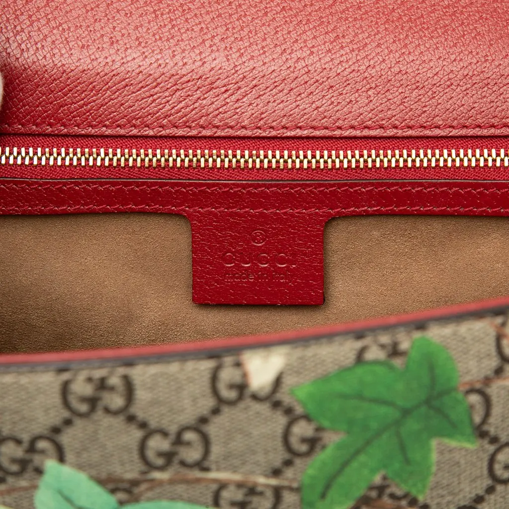 Gucci Medium GG Supreme Tian Padlock Shoulder Bag Beige Canvas Very good - Box View