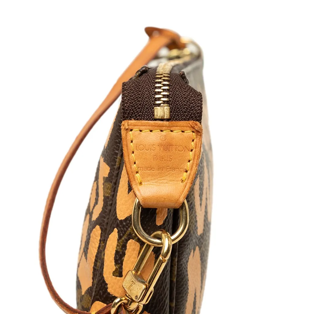 Louis Vuitton Stephen Sprouse Monogram Graffiti Pochette Accessoires Brown Canvas Very good - Box View