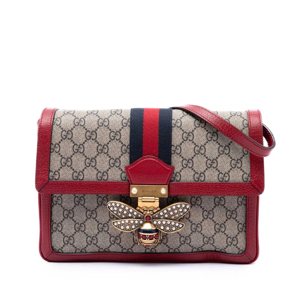 Gucci GG Supreme Queen Margaret Crossbody Beige Canvas Good - Front View
