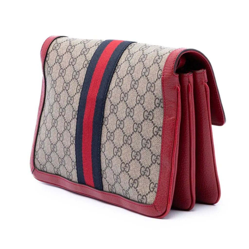 Gucci GG Supreme Queen Margaret Crossbody Beige Canvas Good - Back View