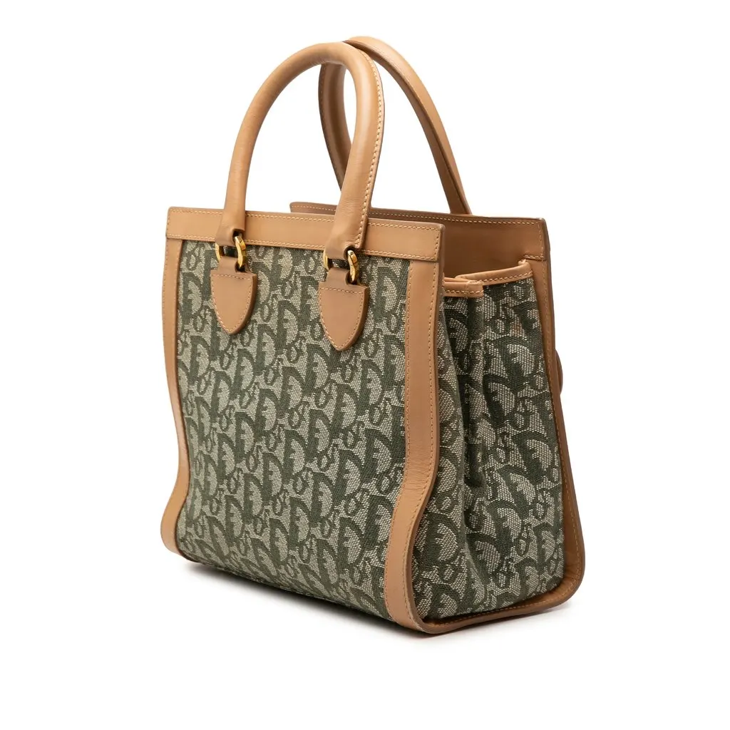 Dior Diorissimo Trotter Canvas Pocket Tote Green Very good - Back View
