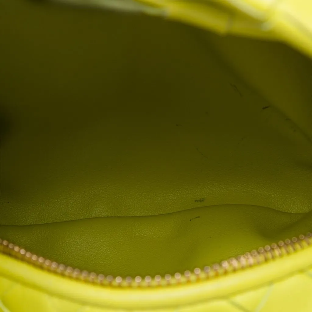 Bottega Veneta Mini Nappa Intrecciato Jodie Yellow Leather Very good - Model View