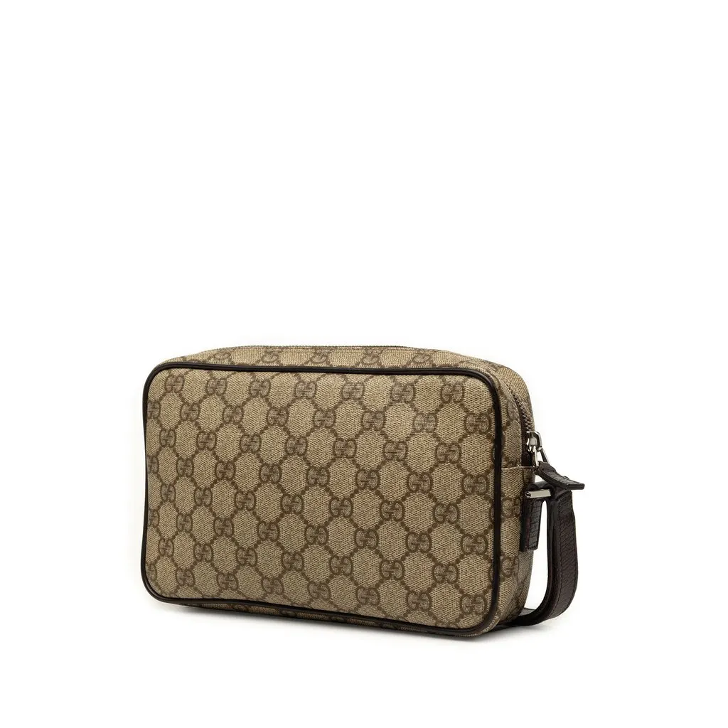 Gucci GG Supreme Clutch Beige Very good - Back View