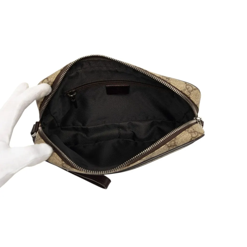 Gucci GG Supreme Clutch Beige Very good - Model View