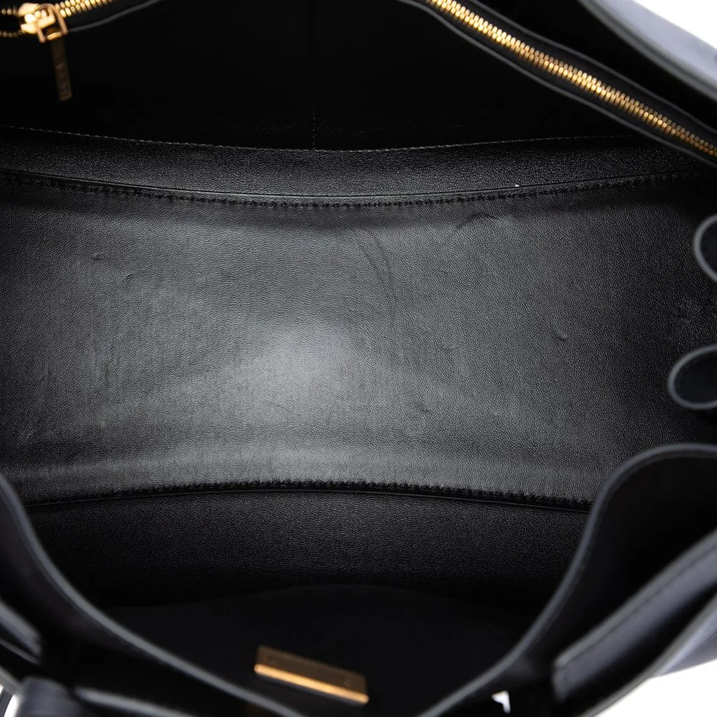 Balenciaga Medium Smooth Calfskin Bel Air Carry All Tote Black Leather Very good - Model View