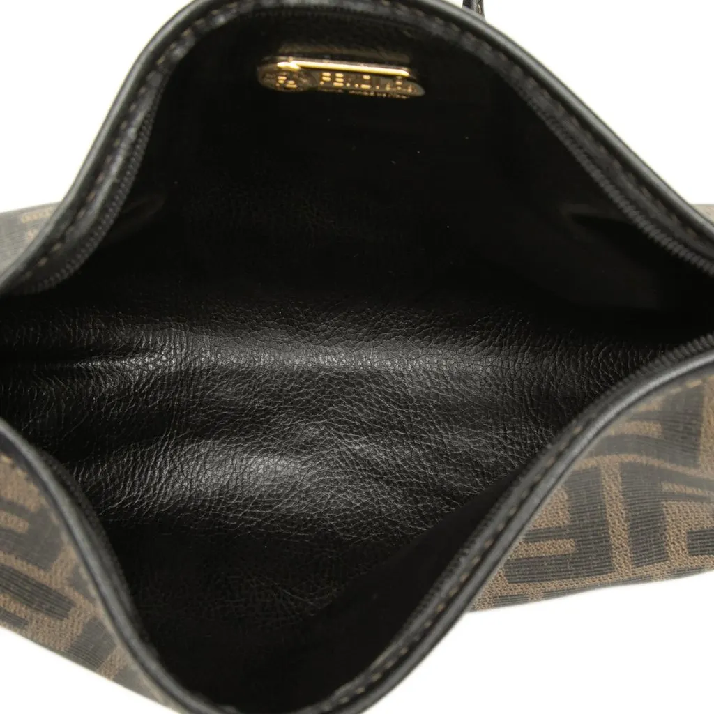 Fendi Zucca Coated Canvas Crossbody Brown Very good - Model View