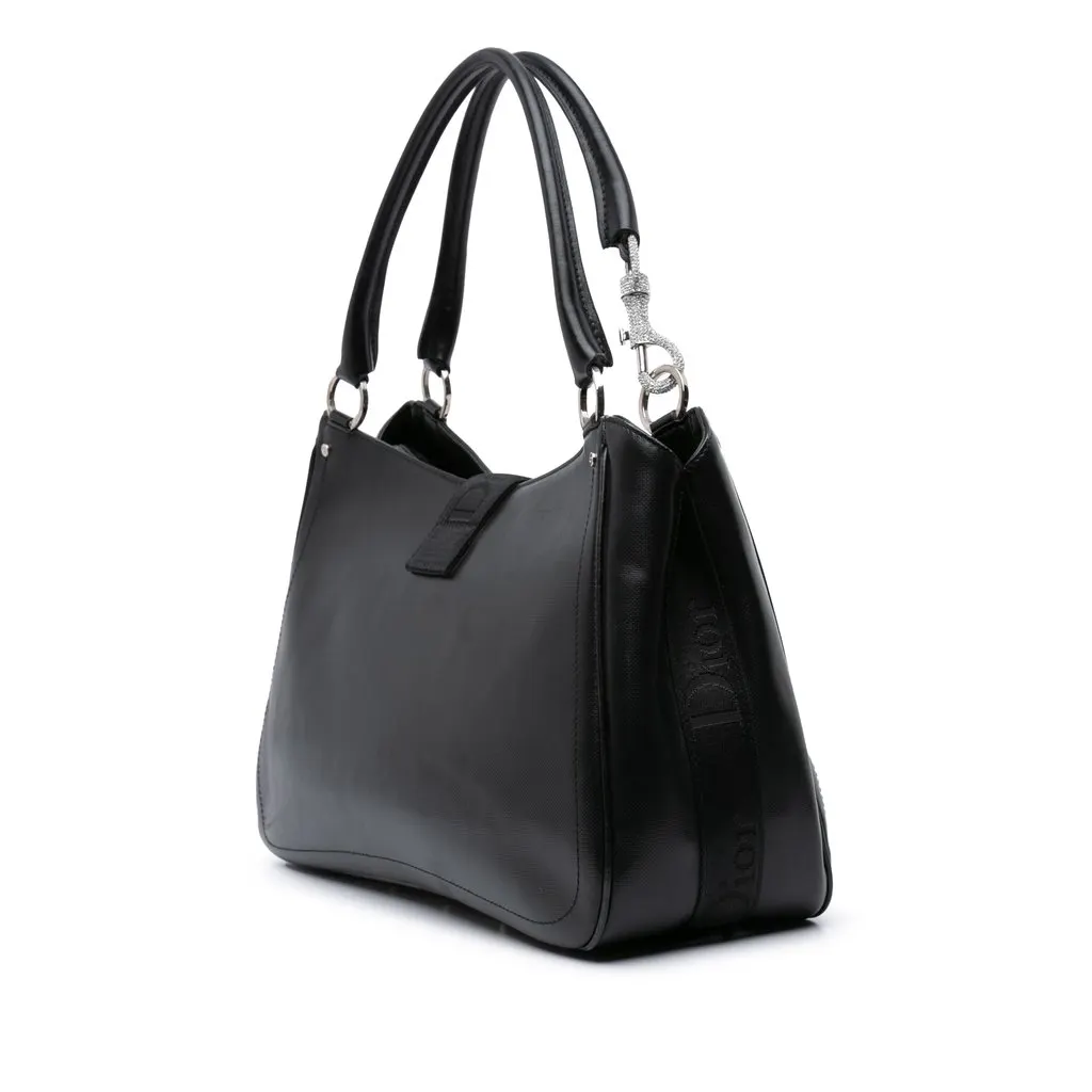 Dior Coated Canvas Crystal Hardcore Handbag Black Very good - Back View