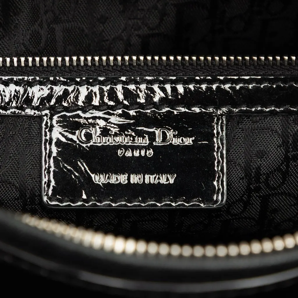 Dior Large Patent Cannage Lady Dior Black Leather Very good - Box View