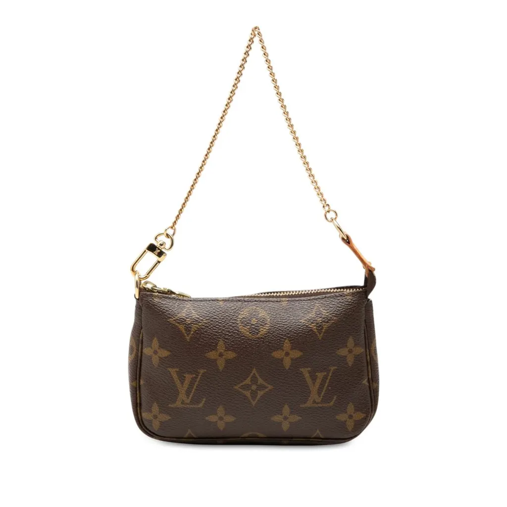 Louis Vuitton Monogram Mini Pochette Accessoires Brown Very good - Front View