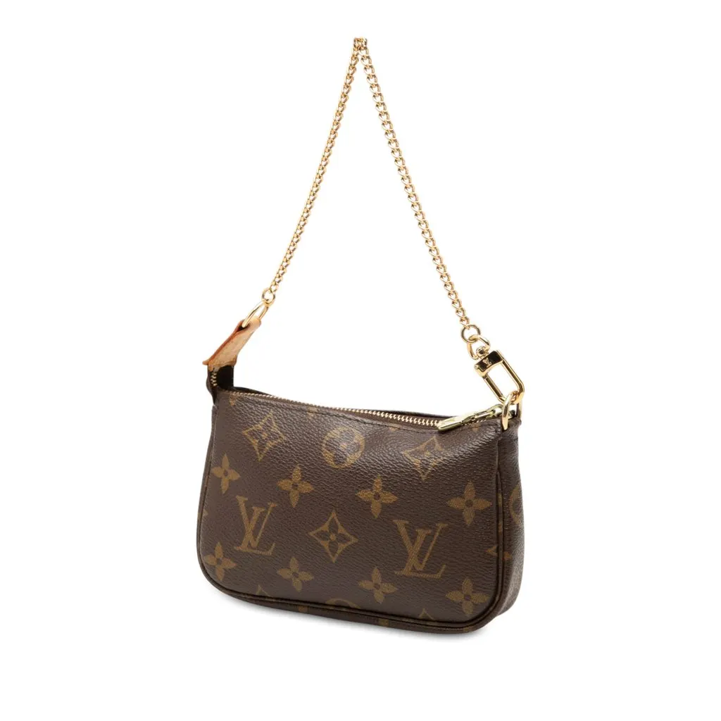 Louis Vuitton Monogram Mini Pochette Accessoires Brown Very good - Back View