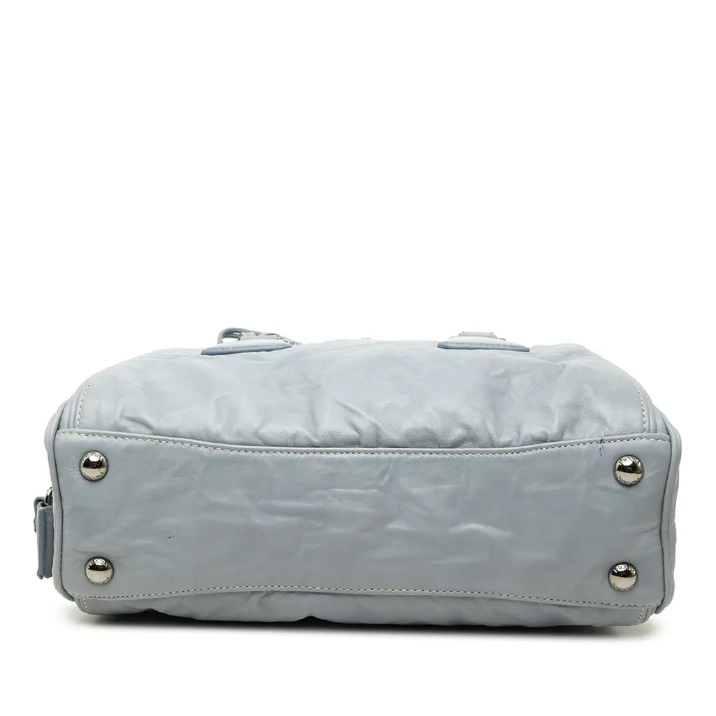 Prada Nappa Antique Re Edition 2001 Top Handle Bag Blue Leather Very good - Inside View