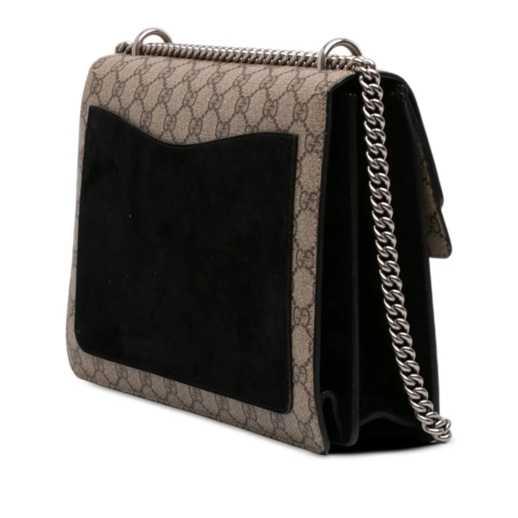 Gucci Medium GG Supreme Dionysus Shoulder Bag Beige Very good - Back View