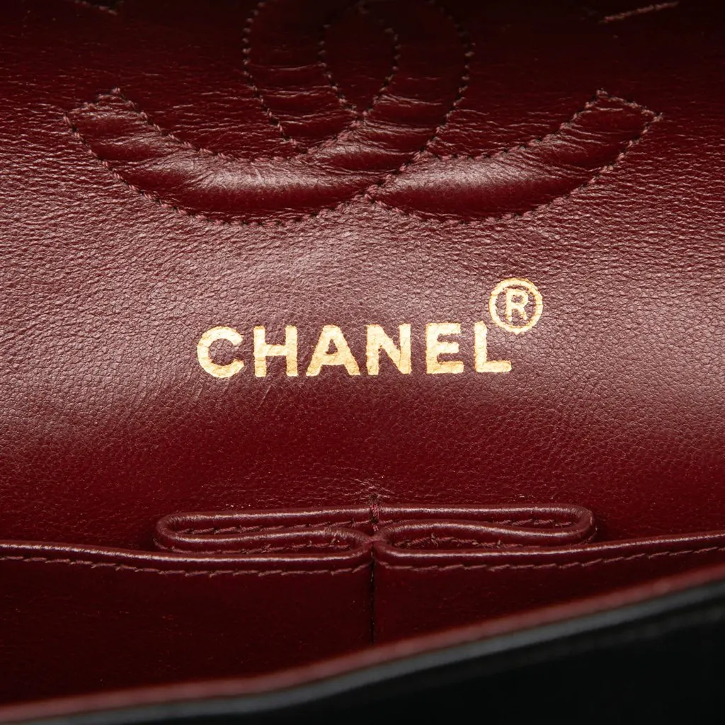 Chanel Small Classic Lambskin Double Flap Black Leather Good - Box View