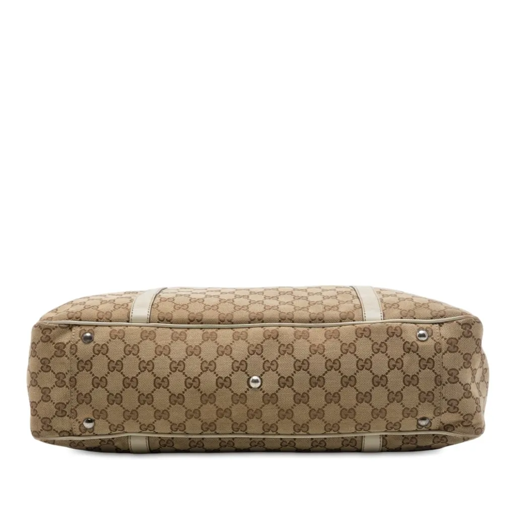 Gucci Large GG Canvas Twins Tote Beige Very good - Inside View